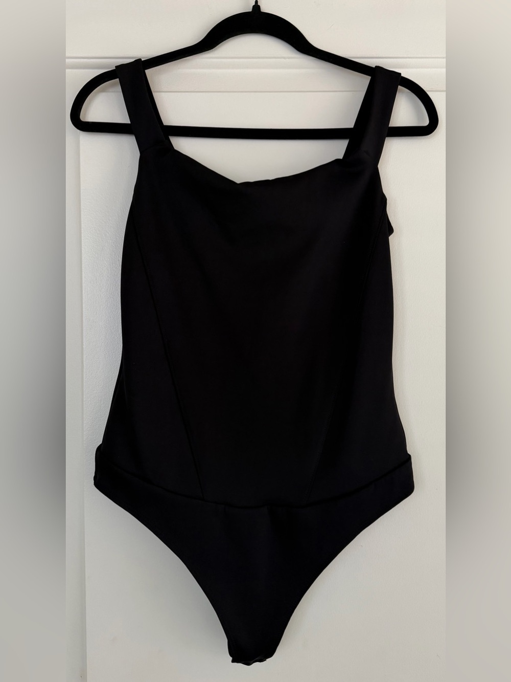 Good American Scuba Corset Black Bodysuit